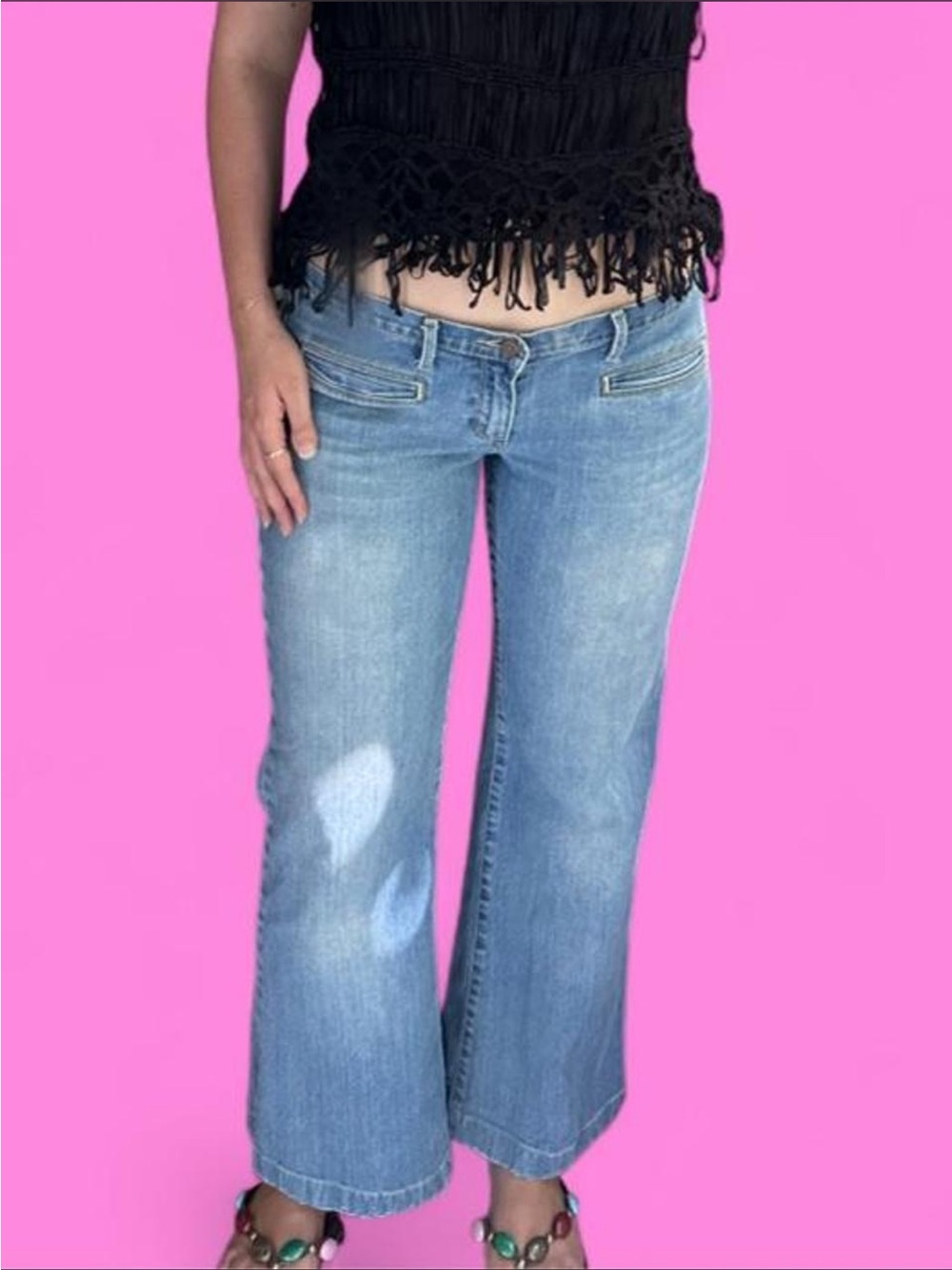 Women’s Light Blue Wide-Leg Jeans